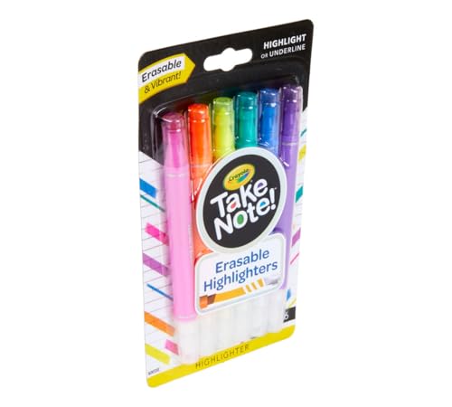 Crayola Take Note Erasable Highlighters