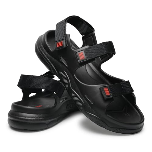Image of YOHO Trailmark Sports Sandals for Men|Thick Sole for Shock Absorption,Adjustable Strap,Comfortable & Lightweight|Stylish Floaters for Outdoor Casual Wear Footwear - OG