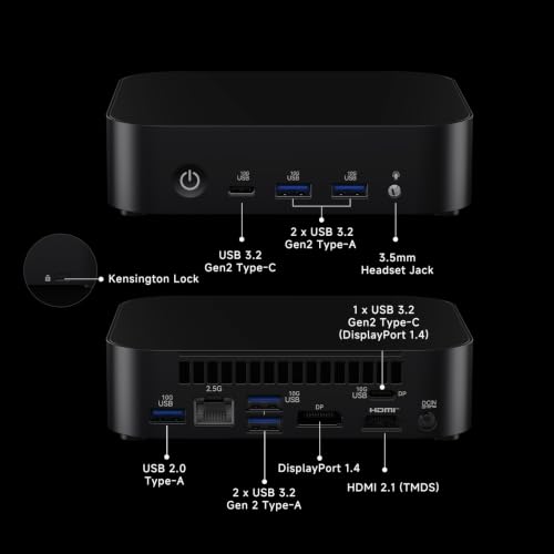 Image of ASUS NUC 14 Essential, Intel NUC 14 N150 Mini PC, 8GB DDR5 RAM, 256GB SSD | 4C /4T up to 3.6GHz,6W,Low Power Compact Desktop, Type-C 3.2,4K,WiFi6E,BT5.3,W-11 Pro for Home, Office & Digital Signage