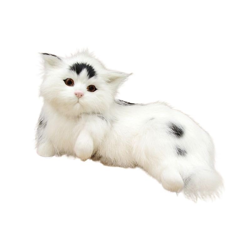 Figurine chaton en peluche réaliste de 9,1 pouces pour décoration