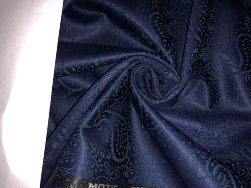 Tissu peigné super fin 120S bleu marine jacquard haut de gamme pour costume sur mesure