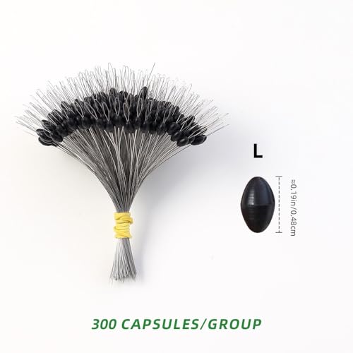 900 piezas topes ovales de silicón para pesca S/M/L miniatura 5