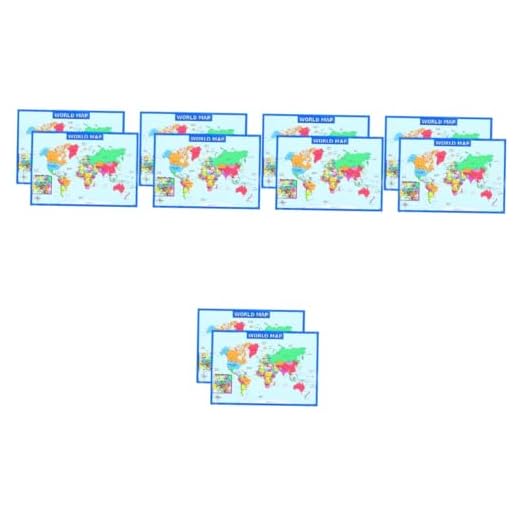 Tofficu 10 Pcs Cartaz Mapa Nós Mapa Mapas Poster Mapa Infantil Mapa Do Mundo Para Parede Mapa Para Crianças Cartaz Do Mapa Mundi Mapa Mundi Para Parede Laminado Laminação Papel Uv