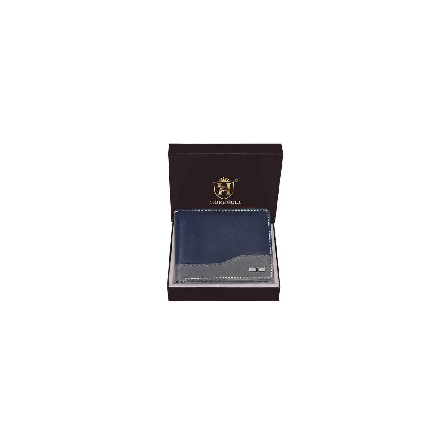 HORNBULL Buttler Navy Wallet for Men | Stylist Mens Wallet with RFID Blocking | Genuine Leather Gift for Mens