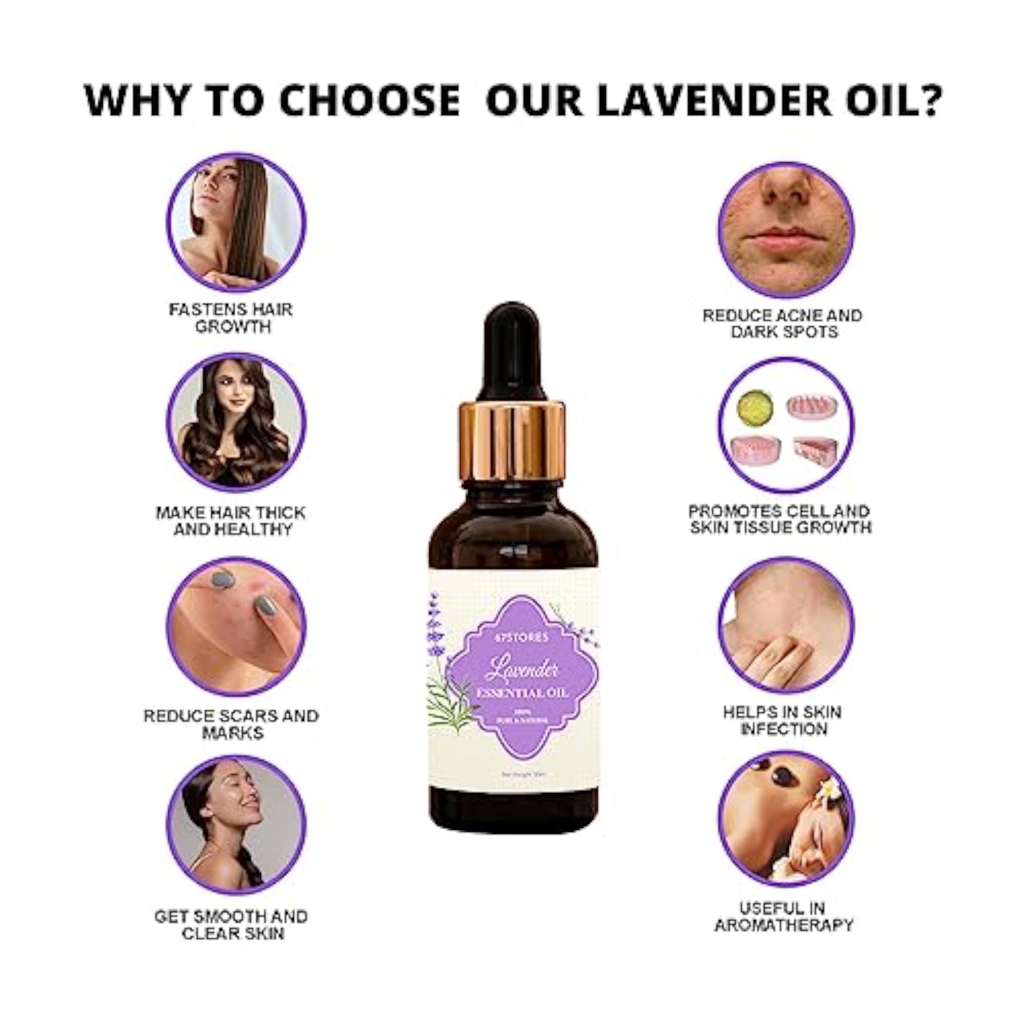 Lavender Essential Oil Pack of 3, Natural Aromatherapy