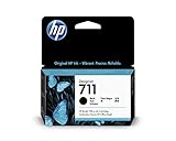 HP 711 Black 38-ml Genuine Ink Cartridge (CZ129A) for DesignJet T530, T525, T520, T130, T125, T120 & T100 Large Format Plotter Printers