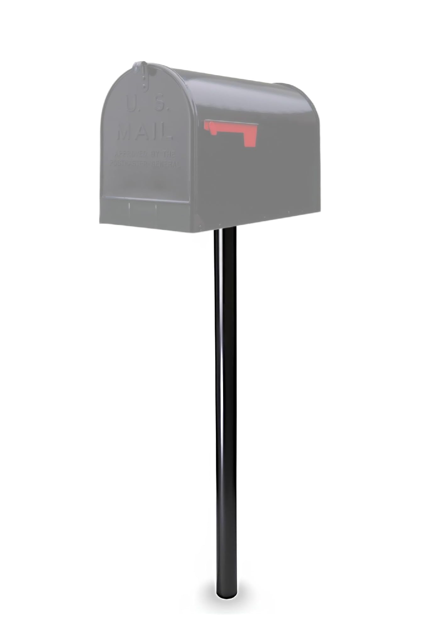 Plexon In-Ground Mailbox Post, 51in. Powder Coated, Black