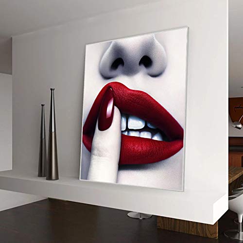 Art photo lèvres rouges affiche moderne pour raviver votre séjour