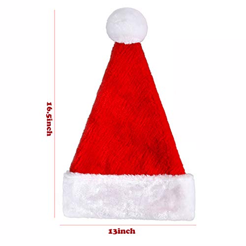 THEUU Novelty LED Light Up Christmas Hat Funny Plush Santa Hat with 24 Colorful Bright Lights New Year Festive Holiday Party Supplies for Adults Kids by THEUU - Used condition - Image 4