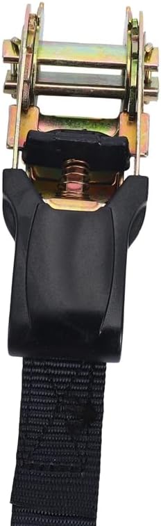 Generic 6 Pack 20 FT Ratchet Tie Downs Straps 6M X25mm Endless Ratchet Strap Heavy Cam Buckles Strap for Motorcycles,Car - (Color: Black Gold)