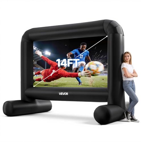 VEVOR Inflatable Movie Screen, 14 ft Outdoor...