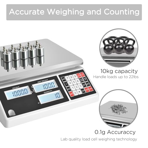 Báscula Contadora Industrial Digital 10kg Precisión 0.1g miniatura 4