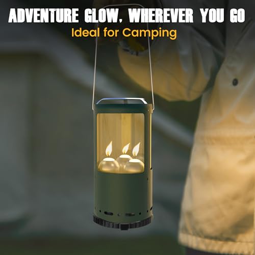 Outdoor Candle Lantern Holder for Real Candles (Candles Not Included) - Windproof Emergency Lantern with Handle, Safe for Camping, Blackouts, Decor - Survival Gear & Home Use - Image 6