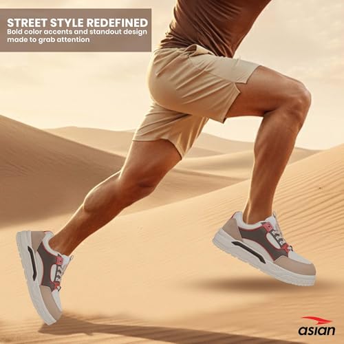 Image of ASIAN Nexus-02 Men's Casual Sneakers | Trendy Lace-Up Design | Lightweight Comfort, Premium Finish & Anti-Slip Sole for Daily Use