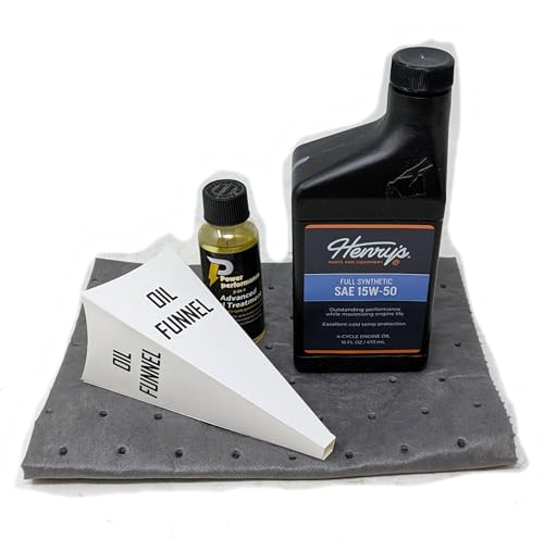 Aceite de motor sintético completo 15W-50 Henry's 16oz miniatura 1
