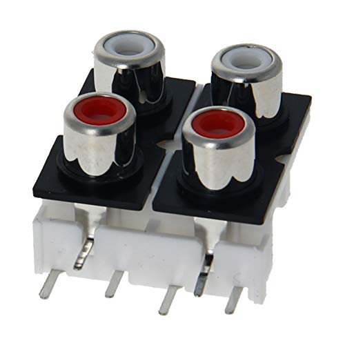 Fielect RCA�\�P�b�g ��i�d��50V ��i�d��0.5A ���a8.4mm RCA���X�A�E�g���b�g�^�C�v ����� �A�E�g���b�g RCA���X�R�l�N�^ �R�l�N�^ �A�_�v�^ ���� AV�@�� �ڑ� AV4-8.4-10 6�s���� 4���̐� 5����