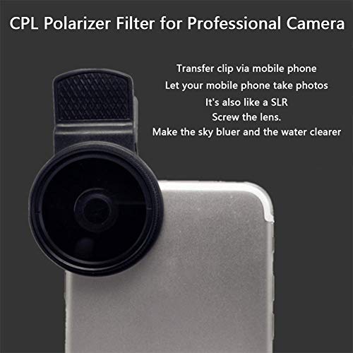 37Mm Circular Universal Portable Polarizer Camera Lens Cpl Filter Professional(Black) #TOP1