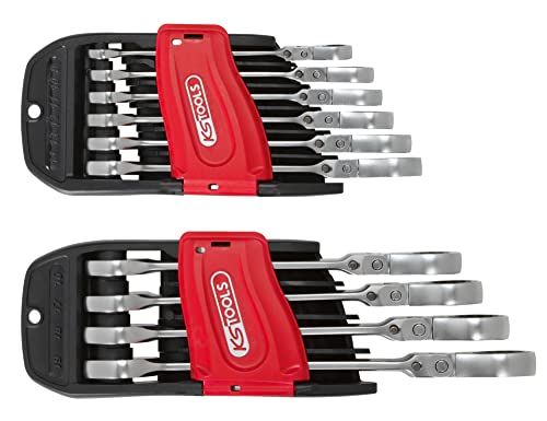 KS Tools Gearplus 503.4850 Set of 10 Mixed Keys for Locking Ratcheting Combination Spanner