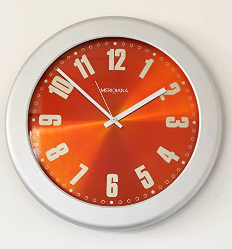 DIAMANTINI & DOMENICONI Orologio da Parete in ABS Milleluci Arancio e Silver 39 cm