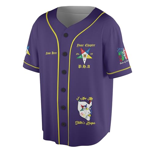 Custom Chapter Name OES Order of The Eastern Star Masonic My Sisters Keeper 3D Camiseta de Béisbol S-5XL miniatura 2