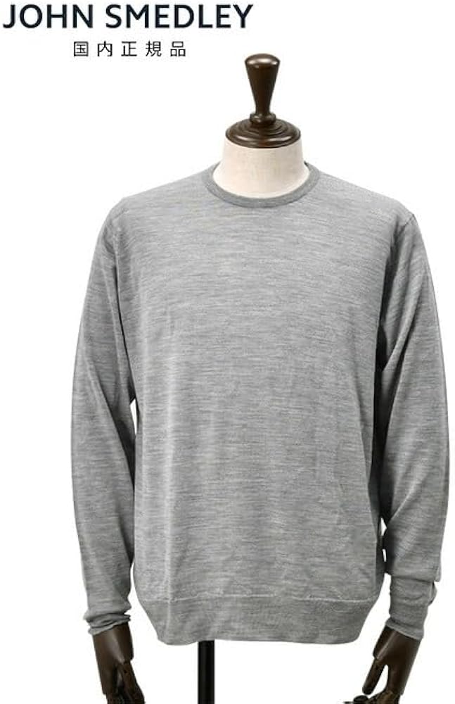JOHN SMEDLEY ハイゲージウールクルーネックニット グレー S Amazon | [ジョンスメドレー] クルーネック ニット メンズ SCANLAN