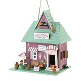 Songbird Valley Adorable Ice Cream Shop Birdhouse 9x7.25x10.5