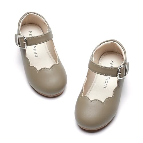 Image of Felix & Flora Toddler Flower Girl Dress Shoes - Baby Girl Ballet Mary Jane Flats for Party School Wedding