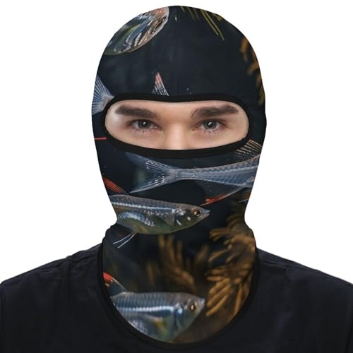 Balaclava Face Mask for Men Women Transparent Fish Swimming Full Mask for Outdoor Sport Cycling Fishing Cap miniatura 1