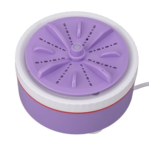 Lavadora Portátil, Mini Lavadora y Lavavajillas Mini Turbo con Alimentación USB, Mini Lavadora Multifunción Ajustable Temporizada para Viajar y Acampar (Violeta)