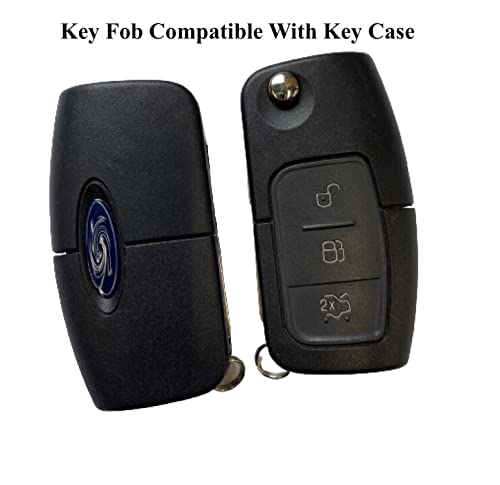 Nordecco Silicone Key Case Protective Cover Compatible With Ford S-MAX/C MAX/FOCUS/MONDEO/KUGA/FIESTA/FUSION Curved Key Fob 3 Button Flip Remote - Image 4