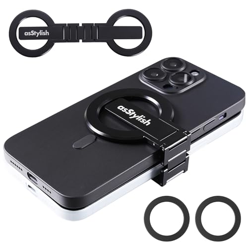 asStylish Twins Carry: Magnetic Dual-Phone Holder for iPhone & Android | Lightweight Solution for Professionals Travelers & Gamers | Manage 2 Mobile Phones for Work Personal Use (Black General)