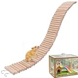 Rampa para hámster, accesorios de jaula de enriquecimiento de animales pequeños, juguete de puente de madera para hámster, para ratón, chinchilla, reptil, jerbo, ardilla, azúcar, planeador de mascotas