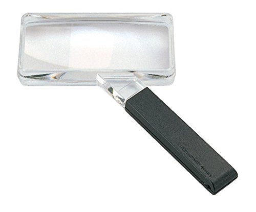 Loupe de lecture biconvexe grand champ 120x55mm grossissement 1,85x