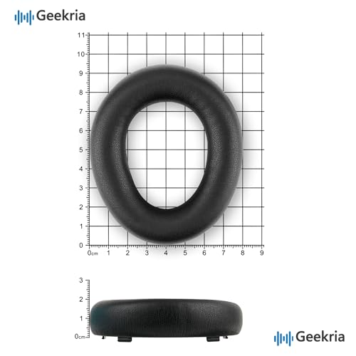 Almohadillas de repuesto Geekria para auriculares Beyerdynamic AVENTHO 300, cojines de espuma de memoria y cuero sintético, color negro miniatura 6
