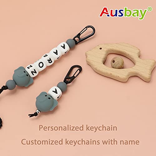 Personalized Handmade Keychains Custom Name, Customizable Cute Rose Keychain Clip With Key Ring(2 Pack) (Red Wine) #TOP1
