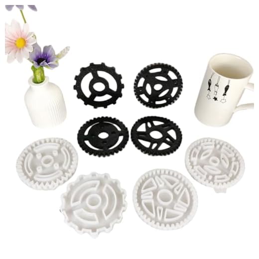 Steampunk Gear Coaster Silicone Molds, 4-Piece Set, Resin Casting Molds, epoxy Resin Silicone Mold, Coffee and red Wine Cup mat