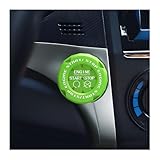FALVFUN Car Engine Start Stop Button Cover, Anti-Scratch Vehicle Key Ignition Switch Knob Trim Protector, Auto Push Start Button Cover Decoration Sticker, Universal for Sedan Truck SUV (Green)