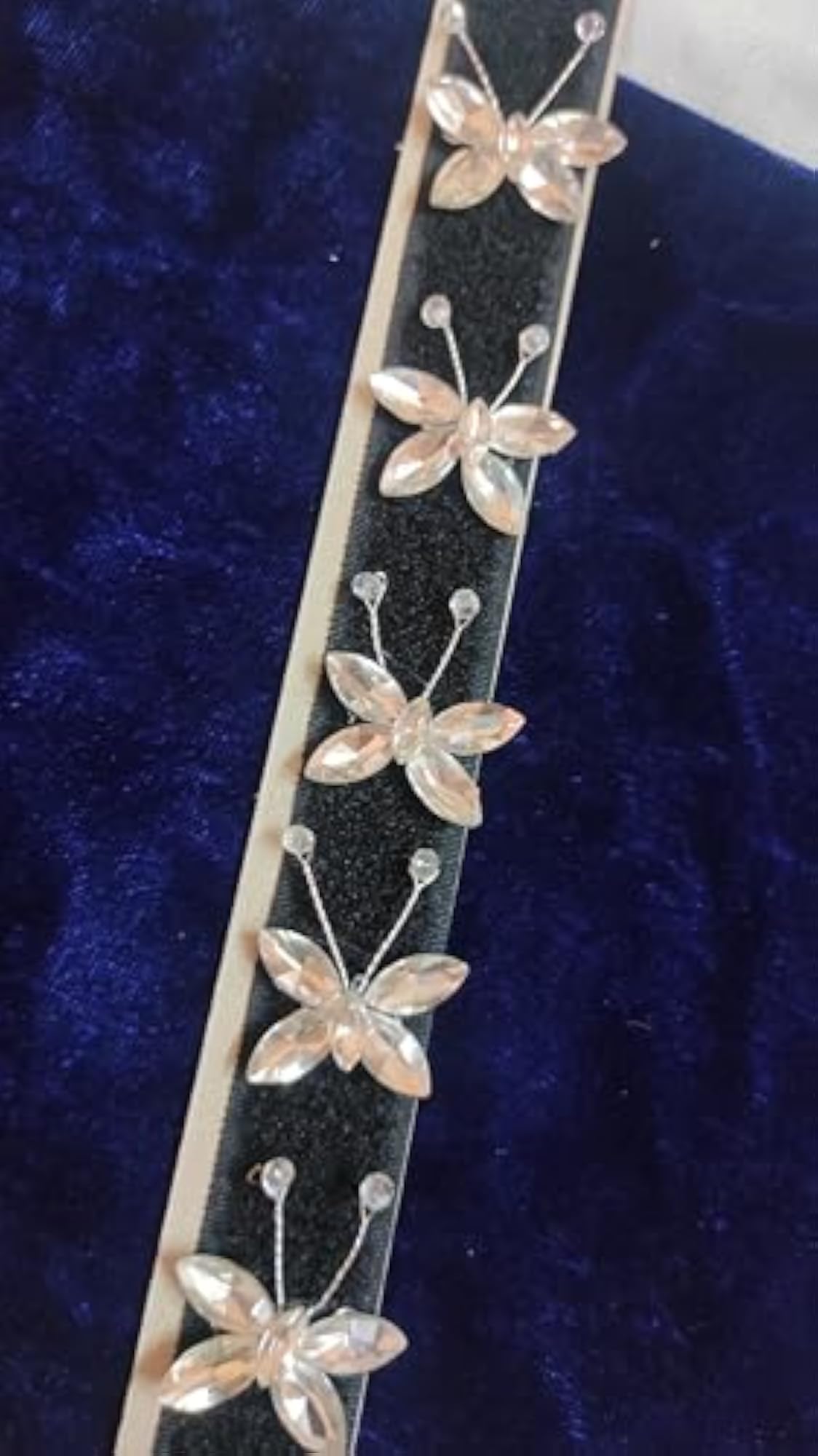 Sidhav Butterfly Stone Hair Clip Set, Pack of 6