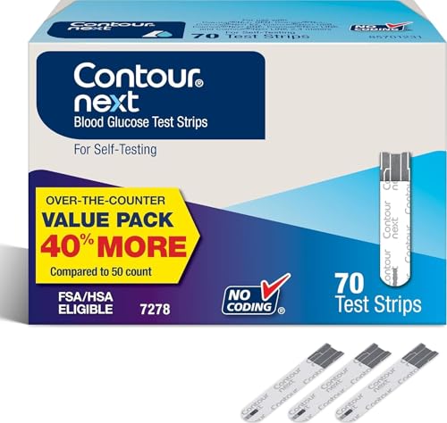 Image of Ascensia Contour Next Blood Glucose Diabetes Test Strips, 70 Count