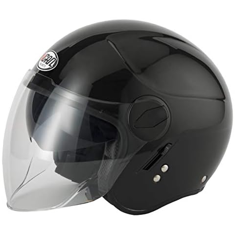 Vcan V595 Gloss Black Open Face Helmet Cover