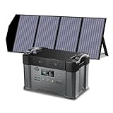 ALLPOWERS S2000 PRO Portable Power Station with 1x 140W Foldable Solar Panel, 1451Wh 2400W AC (Peak 4000W) Solar Generator, UPS Function Backup Battery Pack for Home Emergency Power Outdoor RV Camping