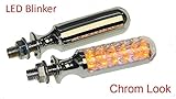 Gewindegröße: M8 Motorrad Mini Blinker LED Aka Chrom klar E-geprüft M8 für ATV BMW F 650 R 1100 CB 500 600 CBR Kawasaki ER GPZ Ninja Z Suzuki DR GS GSR GSX RGV Yamaha FZ DT RN XT XJ