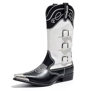 Men’s Western Cowboy Boots with T...