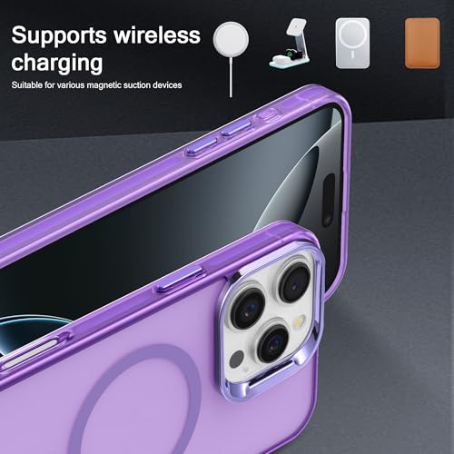 Coque de téléphone fine iPhone Pro Max compatible MagSafe S. Tedazo antichoc violette - 3