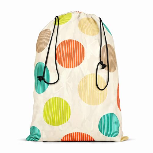 Image of ArtzFolio Retro Circles | Reusable Sack Bag | Bag for Gym, Storage, Vegetable & Travel