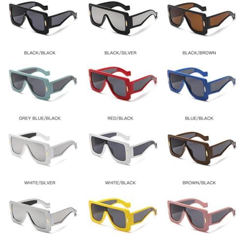 Fashion Large Frame Integrated Sun Glasses with Fashion Sunglasses3