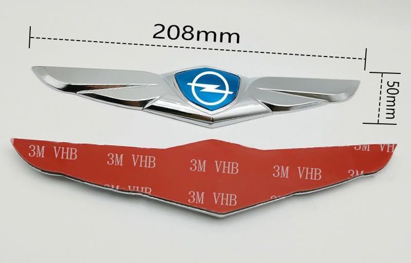 XIYUANFA Auto 3D Logo Metall Aufkleber Emblem für Opel Vauxhall Vectra 2000-2009, 3D Logo Abzeichen Abziehbilder Karosserie Emblem Autoaufkleber Auto Zubehör,B