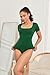 DSPSAM Summer Fashion 2025 Green Short Sleeve Tank Top Body Suits Womens Leotard Bodysuit Shapewear for Womens (Green X-Small)