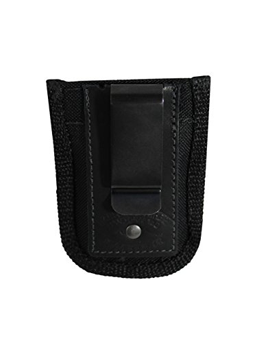 Barsony Revolver Belt Clip Single Speed Loader Pouch for 6-7 Shot .357