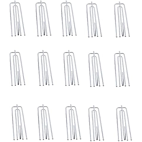 15 Pcs Curtain Hooks Curtain Pins Heavy Duty Curtain Hooks for Drapes Heavy Duty Metal Drapery Pin Hooks Short Neck Deep Prong for Pleat Curtains Bathroom Shower Curtains Cover